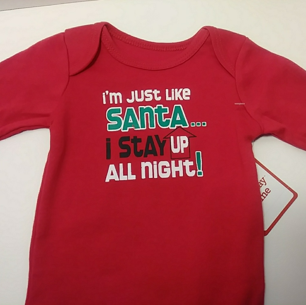 NEW Baby Red Cmas grapfic one piece